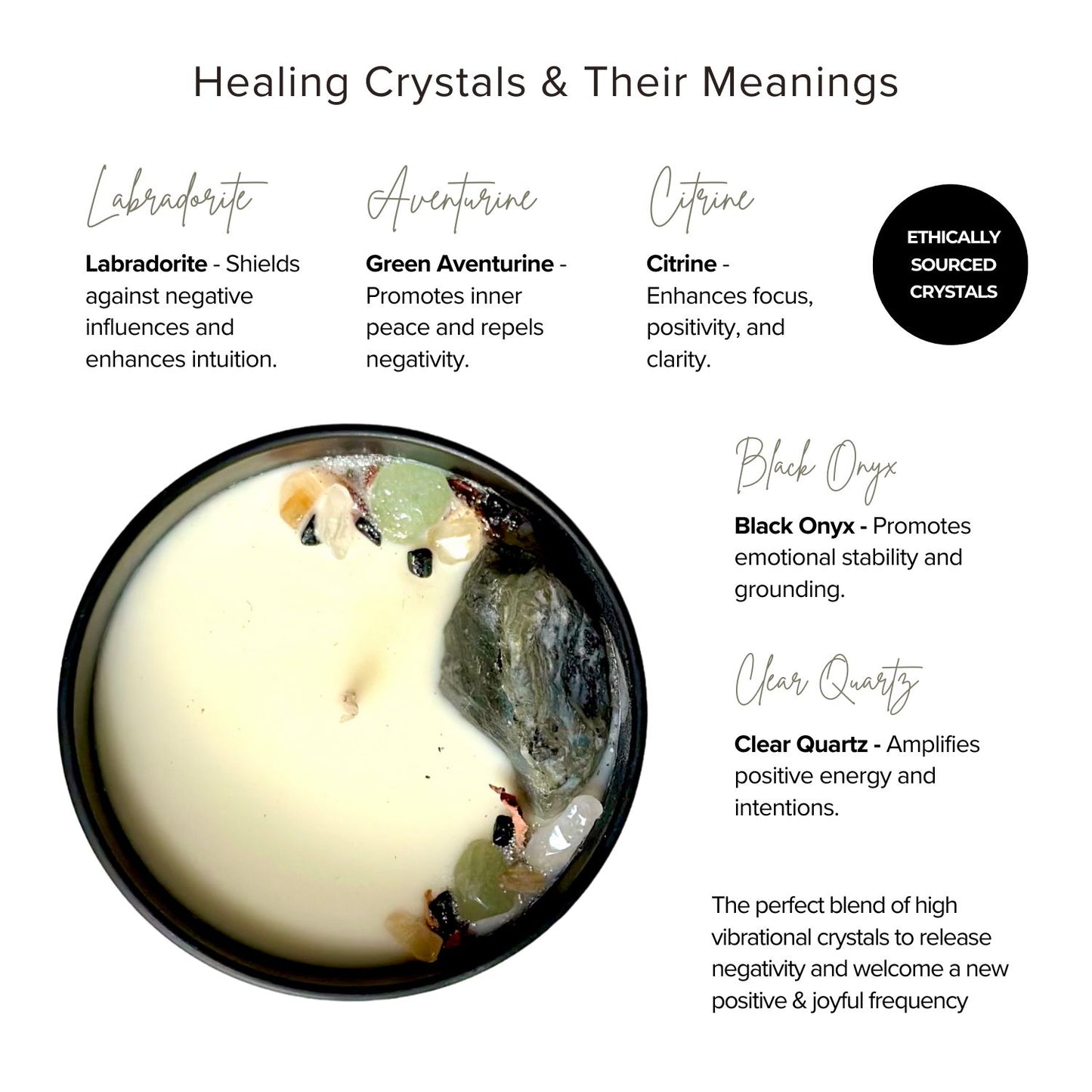 Positive Vibes - Crystal Candle Ritual